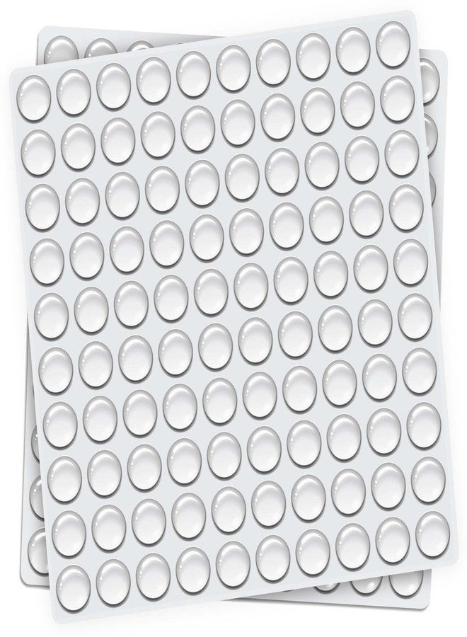 Dampone Cabinet Door Rubber Bumpers 200 Pcs Self Adhesive Sound Dampening Clear Bumper Pads for Drawers, Table Tops, Cupboard, Picture Frames, Glassware and Furniture (Hemispherical) - Image 1